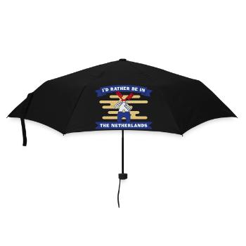 Niederlande Trafition Reise Holzschuh Flagge - Regenschirm (klein) - Schwarz - Vorne