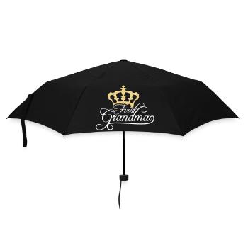 First Grandma Oma Großmutter Krone Königin Liebe - Regenschirm (klein) - Schwarz - Vorne
