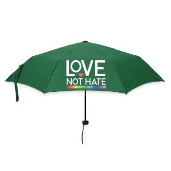 LGBT Pride Month - Love not Hate - Umbrella (small) - bottlegreen - Front