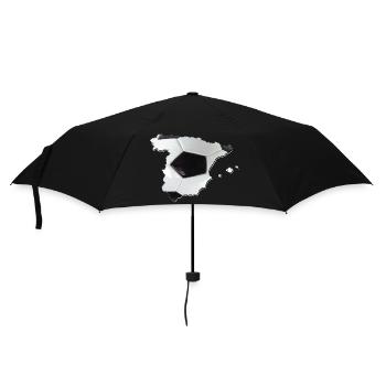 Spanien | echter Fußball | Landkarte - Regenschirm (klein) - Schwarz - Vorne