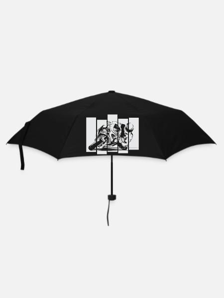 Moto de course moto piste de course symbole vélo de course - Parapluie standard - noir