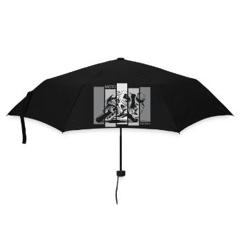 Motorcycle Racing Moto Biker Illustration Icon - Umbrella (small) - black - Front