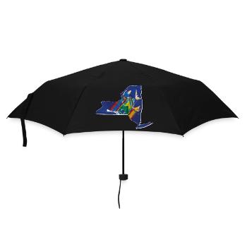 New York (United States) | Real Flag | Flag Map - Umbrella (small) - black - Front