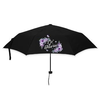 la mariée floral violet - Parapluie standard - noir - Devant