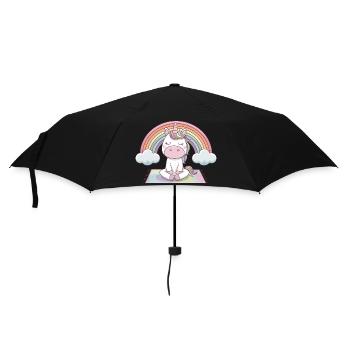 licorne de yoga - Parapluie standard - noir - Devant