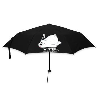 Winter Bear - Regenschirm (klein) - Schwarz - Vorne