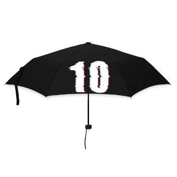 10 Effet de dix nombres Nombre déformé - Parapluie standard - noir - Devant