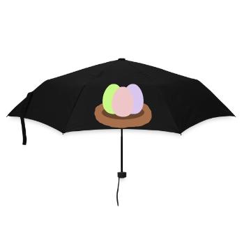easter eggs - Umbrella (small) - black - Front