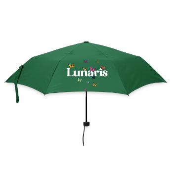 Beautiful girl's name LUNARIS with butterflies - Umbrella (small) - bottlegreen - Front