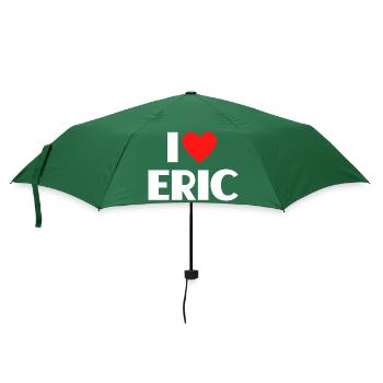 J'aime Eric Red Heart, fan du nom romantique - Parapluie standard - vert bouteille - Devant