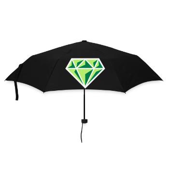 Diamant (pierre précieuse symbole brillant / NEG Gre 3C) - Parapluie standard - noir - Devant
