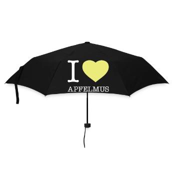 I love applesauce - Umbrella (small) - black - Front
