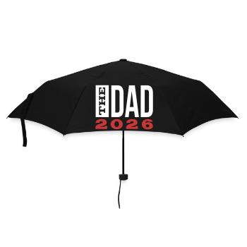 The Dad 26 Vater Baby Papa 2026 Vatertagsgeschenk - Regenschirm (klein) - Schwarz - Vorne