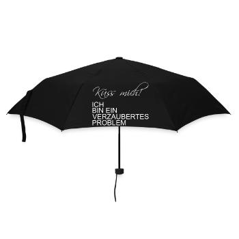 Kiss me, I'm an enchanted problem - Umbrella (small) - black - Front