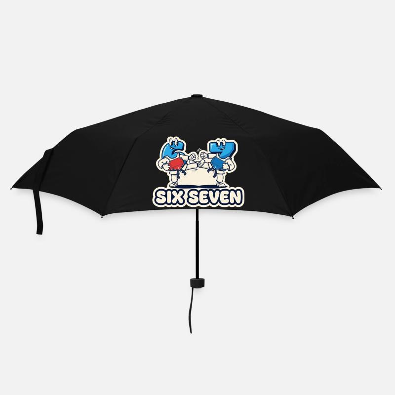 67 Six Seven Taekwondo Meme Lustiges Geschenk - Regenschirm (klein) - Schwarz