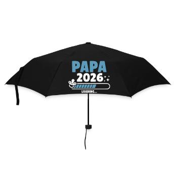 Papa 2026 Loading... - Regenschirm (klein) - Schwarz - Vorne