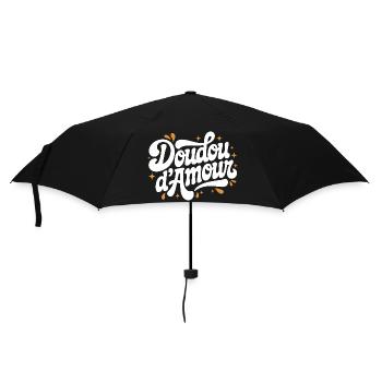 Liebes-Kuscheltier - Regenschirm (klein) - Schwarz - Vorne