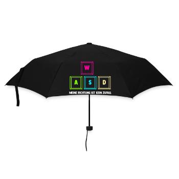 Zocken Computerspieler Zocker Gaming Gamer - Regenschirm (klein) - Schwarz - Vorne
