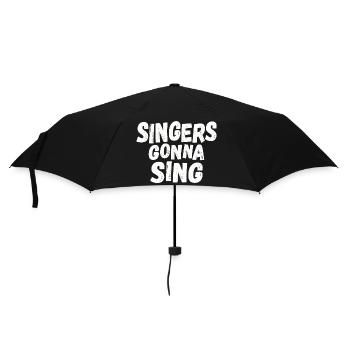 Singers going to sing - Umbrella (small) - black - Front