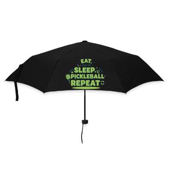 Joueur drôle de pickleball Manger Dormir Pickleball - Parapluie standard - noir - Devant