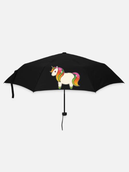 Licorne arc-en-ciel - Parapluie standard - noir