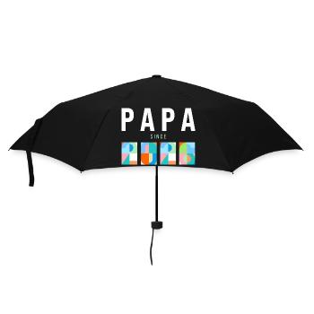 Papa since 2026 - Regenschirm (klein) - Schwarz - Vorne