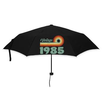 Vintage 1985 Retro Mountain Jubiläum 1985 - Regenschirm (klein) - Schwarz - Vorne