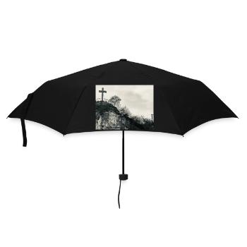 Stone Hill avec croix - Parapluie standard - noir - Devant