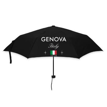 Genoa Italy Coordinates Travel Souvenir - Umbrella (small) - black - Front