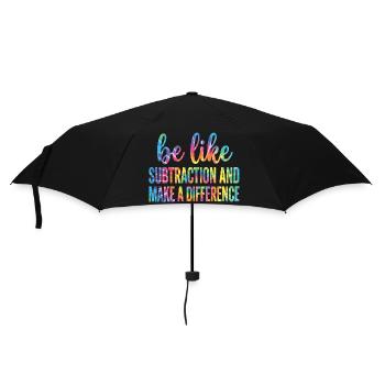 Sei wie Subtraktion mach einen Unterschied Mathematiklehrer - Regenschirm (klein) - Schwarz - Vorne
