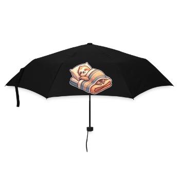 Faultier - Regenschirm (klein) - Schwarz - Vorne