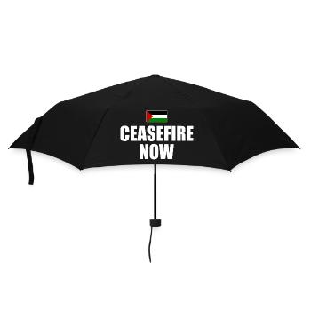 ceasefire now - Umbrella (small) - black - Front