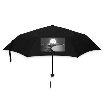 Sonne und Baum - Regenschirm (klein) - Schwarz - Vorne