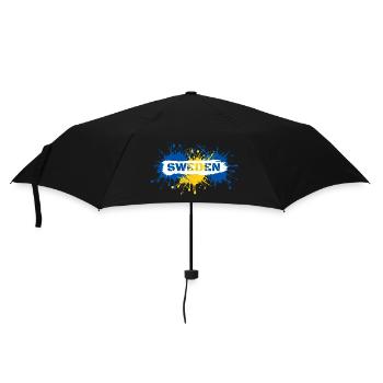 Schwedisch im modernen Street-Art-Stil - Schweden - Regenschirm (klein) - Schwarz - Vorne