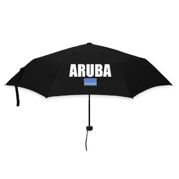 Aruba Arubanische Flagge Stolzer Arubaner - Regenschirm (klein) - Schwarz - Vorne