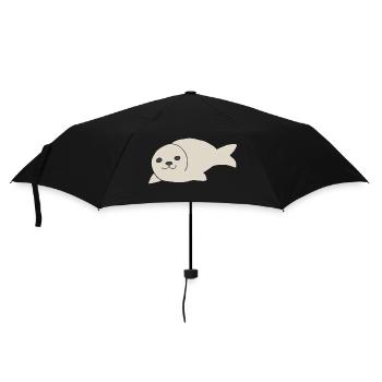 Sceau mignon - Parapluie standard - noir - Devant