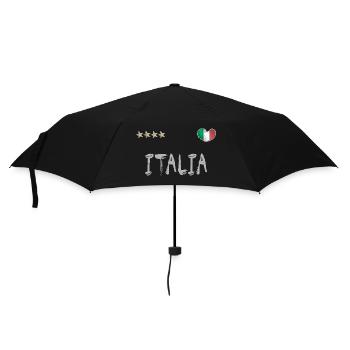 Italien Fußball Trikot Italienische Flagge - Regenschirm (klein) - Schwarz - Vorne