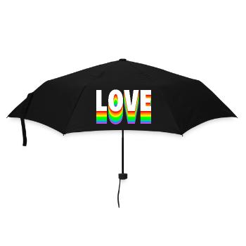 Love Text Rainbow - Umbrella (small) - black - Front