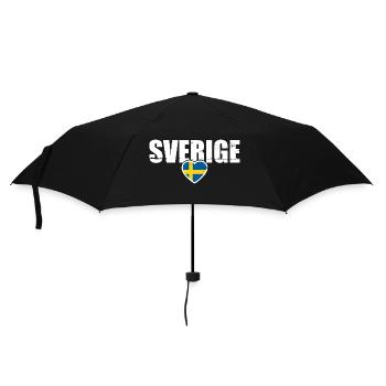 Sverige Sweden Vintage Schwedische Flagge Schweden - Regenschirm (klein) - Schwarz - Vorne