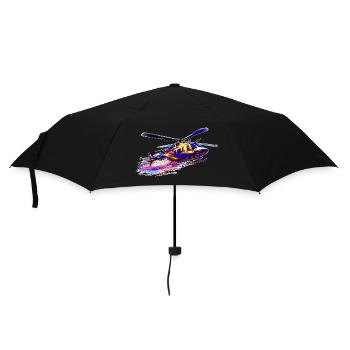JetRanger Bell 206 - Éclaboussure de couleur - Parapluie standard - noir - Devant