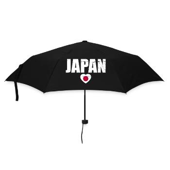 Japan Japanische Flagge Japaner - Regenschirm (klein) - Schwarz - Vorne