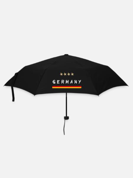 Deutschland Fußball Trikot Deutsche Flagge - Regenschirm (klein) - Schwarz
