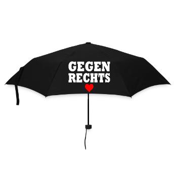 Gegen rechts - Regenschirm (klein) - Schwarz - Vorne