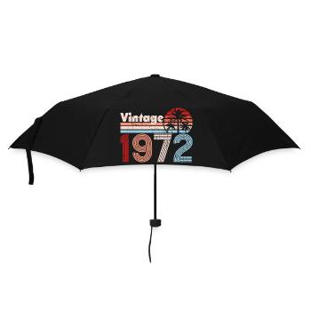 Millésime 1972 Palmiers Rétro Anniversaire - Parapluie standard - noir - Devant