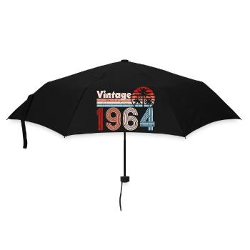 Vintage 1964 Palmen Retro Geburtstag - Regenschirm (klein) - Schwarz - Vorne