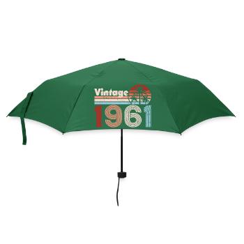 Millésime 1961 Palmiers Rétro Anniversaire - Parapluie standard - vert bouteille - Devant