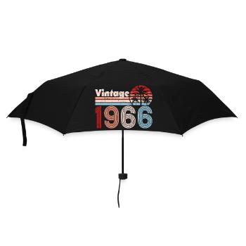 Millésime 1966 Palmiers Rétro Anniversaire - Parapluie standard - noir - Devant