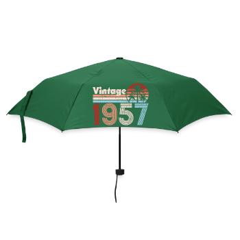 Vintage, 1957, Palmiers, Rétro, Anniversaire - Parapluie standard - vert bouteille - Devant