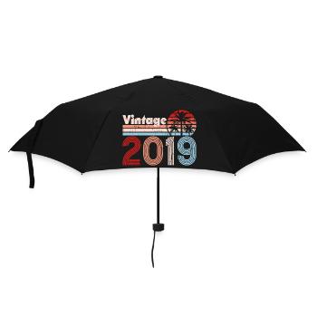 Vintage 2019 Palm Trees Retro Birthday - Umbrella (small) - black - Front