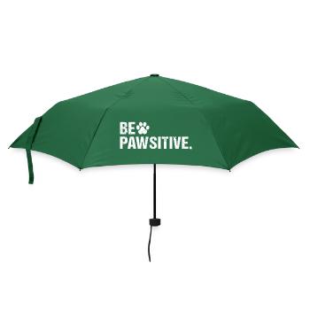 Be Pawsitive Positive Hundepfote - Regenschirm (klein) - Flaschengrün - Vorne